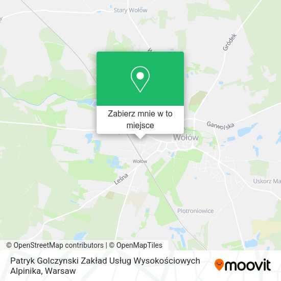 Mapa Patryk Golczynski Zakład Usług Wysokościowych Alpinika