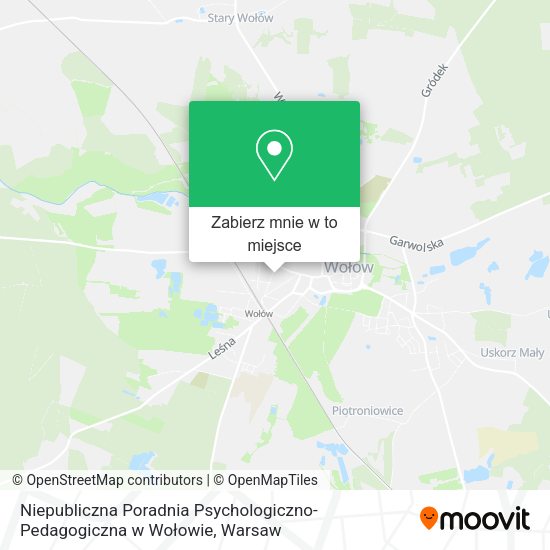 Mapa Niepubliczna Poradnia Psychologiczno-Pedagogiczna w Wołowie