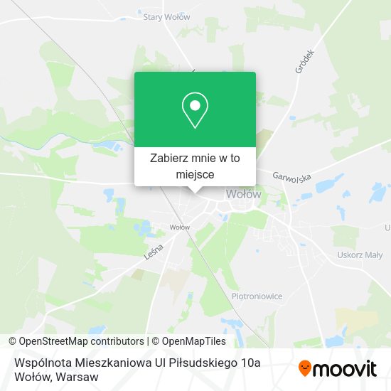 Mapa Wspólnota Mieszkaniowa Ul Piłsudskiego 10a Wołów