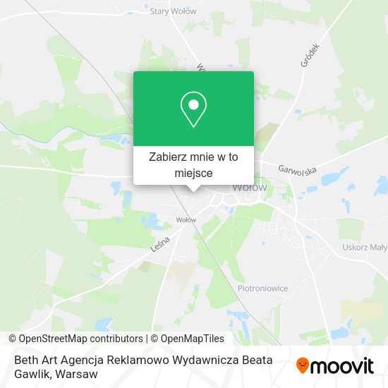 Mapa Beth Art Agencja Reklamowo Wydawnicza Beata Gawlik