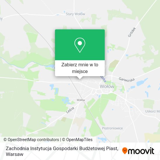 Mapa Zachodnia Instytucja Gospodarki Budżetowej Piast