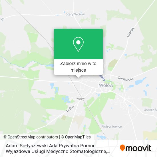 Mapa Adam Sołtyszewski Ada Prywatna Pomoc Wyjazdowa Usługi Medyczno Stomatologiczne