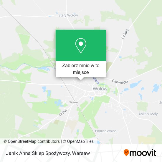 Mapa Janik Anna Sklep Spożywczy