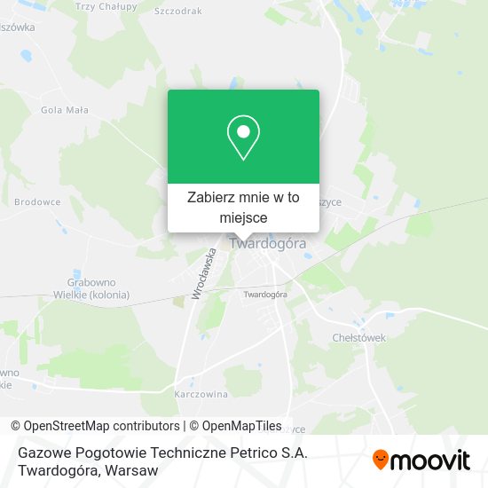 Mapa Gazowe Pogotowie Techniczne Petrico S.A. Twardogóra