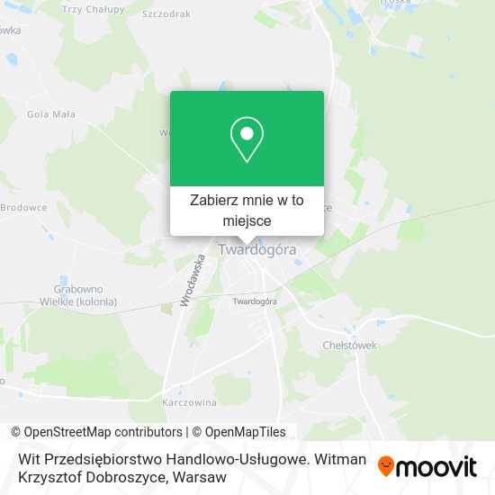 Mapa Wit Przedsiębiorstwo Handlowo-Usługowe. Witman Krzysztof Dobroszyce