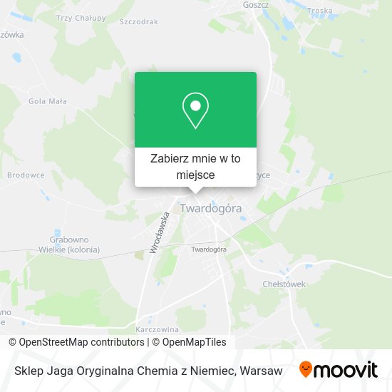 Mapa Sklep Jaga Oryginalna Chemia z Niemiec