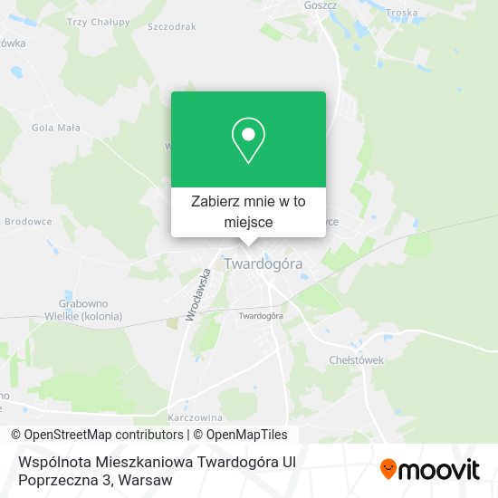 Mapa Wspólnota Mieszkaniowa Twardogóra Ul Poprzeczna 3