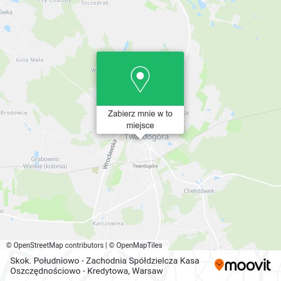 Mapa Skok. Południowo - Zachodnia Spółdzielcza Kasa Oszczędnościowo - Kredytowa