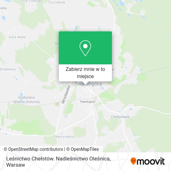 Mapa Leśnictwo Chełstów. Nadleśnictwo Oleśnica