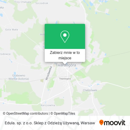 Mapa Edula. sp. z o.o. Sklep z Odzieżą Używaną