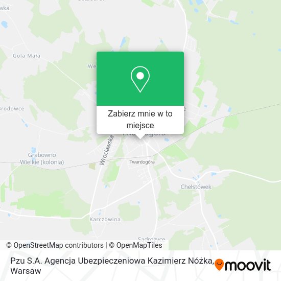 Mapa Pzu S.A. Agencja Ubezpieczeniowa Kazimierz Nóżka