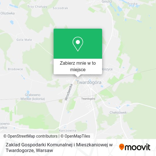 Mapa Zaklad Gospodarki Komunalnej i Mieszkaniowej w Twardogorze