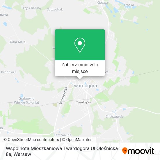 Mapa Wspólnota Mieszkaniowa Twardogora Ul Oleśnicka 8a