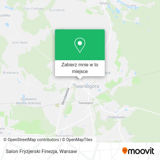 Mapa Salon Fryzjerski Finezja