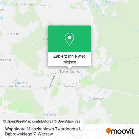 Mapa Wspólnota Mieszkaniowa Twardogóra Ul Dąbrowskiego 7