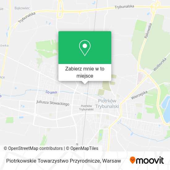 Mapa Piotrkowskie Towarzystwo Przyrodnicze