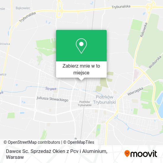 Mapa Dawox Sc. Sprzedaż Okien z Pcv i Aluminium