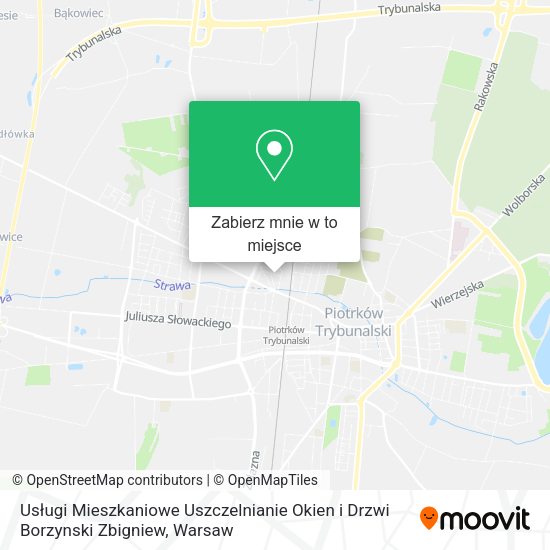 Mapa Usługi Mieszkaniowe Uszczelnianie Okien i Drzwi Borzynski Zbigniew