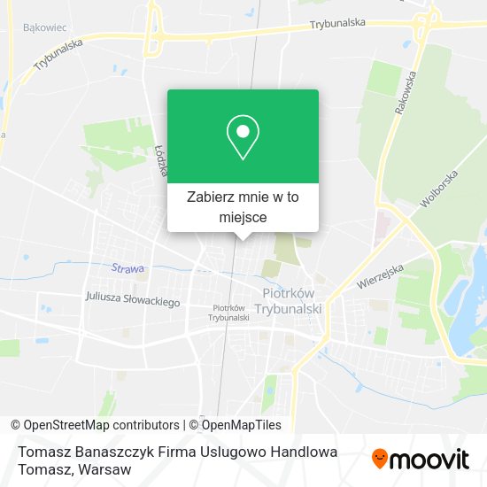 Mapa Tomasz Banaszczyk Firma Uslugowo Handlowa Tomasz