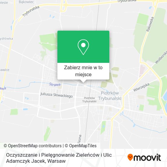 Mapa Oczyszczanie i Pielęgnowanie Zieleńców i Ulic Adamczyk Jacek