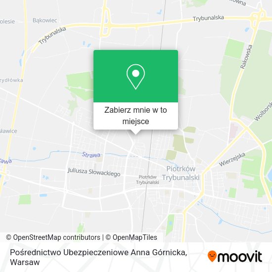 Mapa Pośrednictwo Ubezpieczeniowe Anna Górnicka