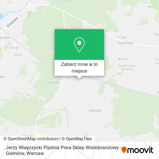 Mapa Jerzy Wieprzycki Pijalnia Piwa Sklep Wielobranżowy - Gielniów