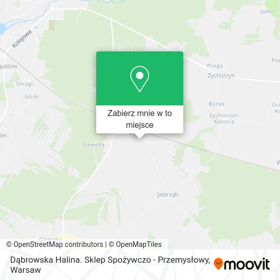 Mapa Dąbrowska Halina. Sklep Spożywczo - Przemysłowy