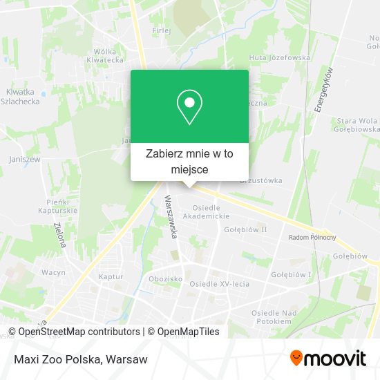 Mapa Maxi Zoo Polska