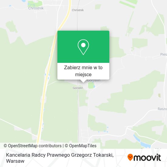 Mapa Kancelaria Radcy Prawnego Grzegorz Tokarski