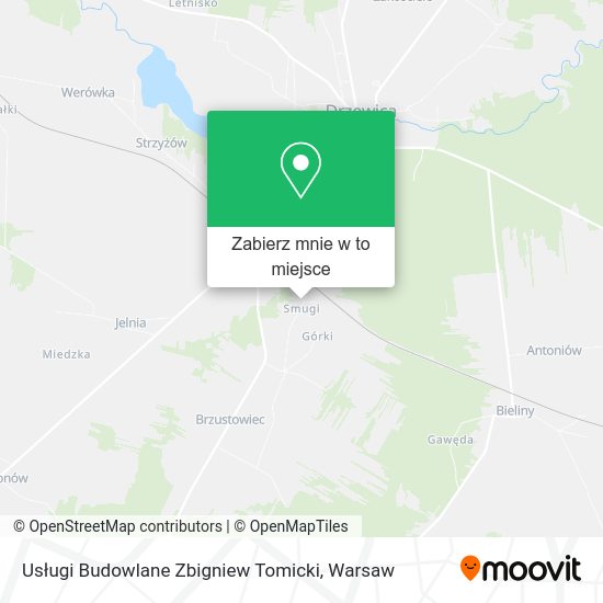 Mapa Usługi Budowlane Zbigniew Tomicki