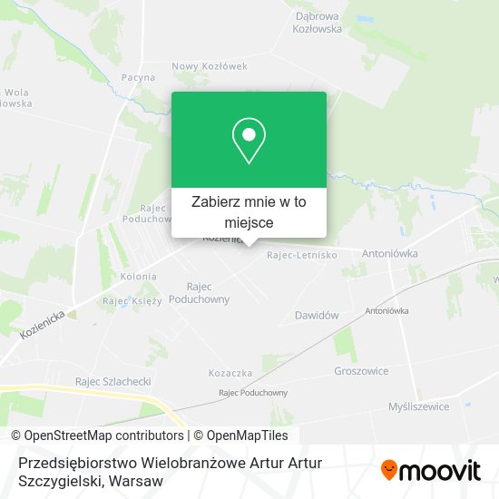 Mapa Przedsiębiorstwo Wielobranżowe Artur Artur Szczygielski