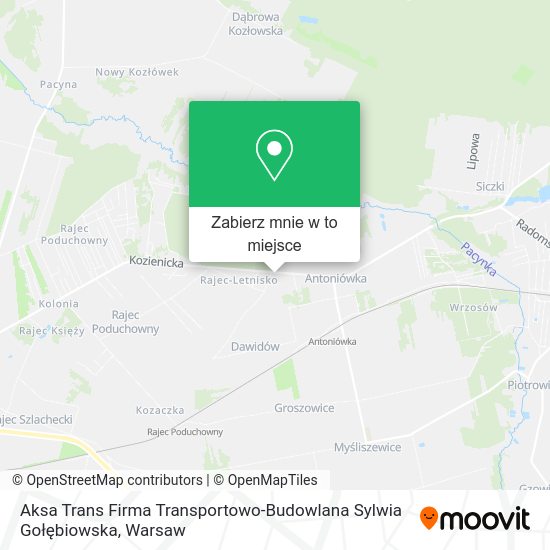 Mapa Aksa Trans Firma Transportowo-Budowlana Sylwia Gołębiowska