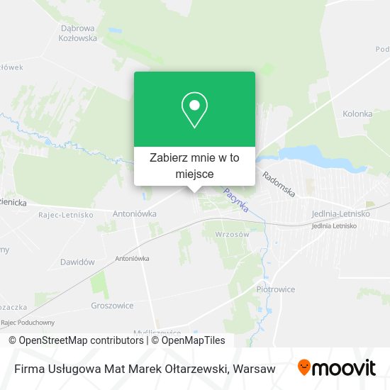 Mapa Firma Usługowa Mat Marek Ołtarzewski