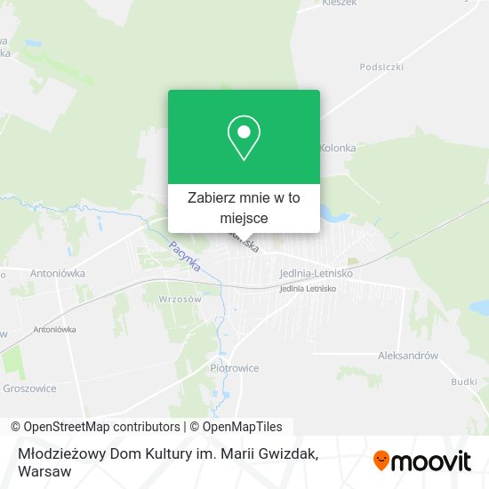 Mapa Młodzieżowy Dom Kultury im. Marii Gwizdak