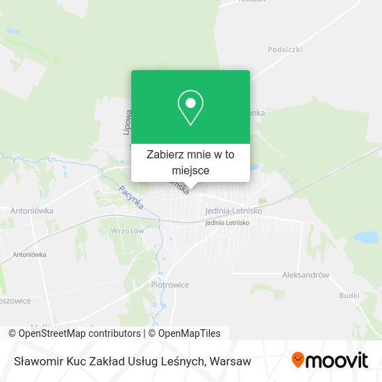 Mapa Sławomir Kuc Zakład Usług Leśnych