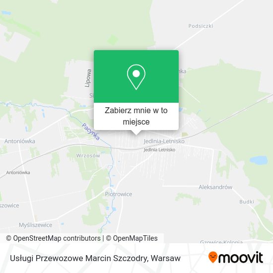 Mapa Usługi Przewozowe Marcin Szczodry