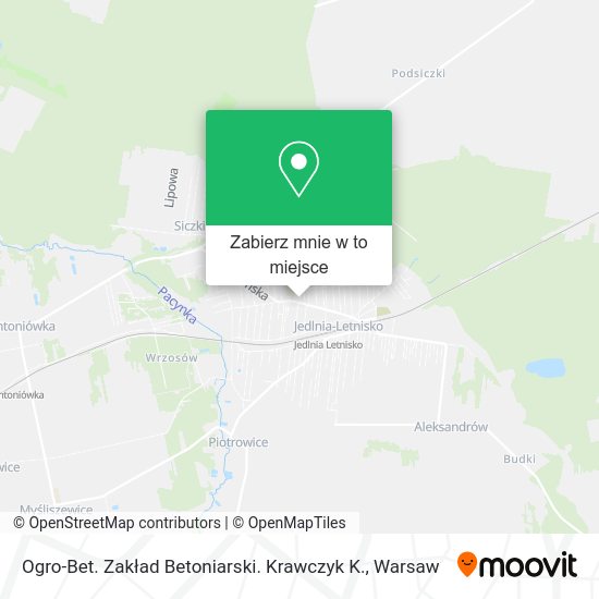 Mapa Ogro-Bet. Zakład Betoniarski. Krawczyk K.