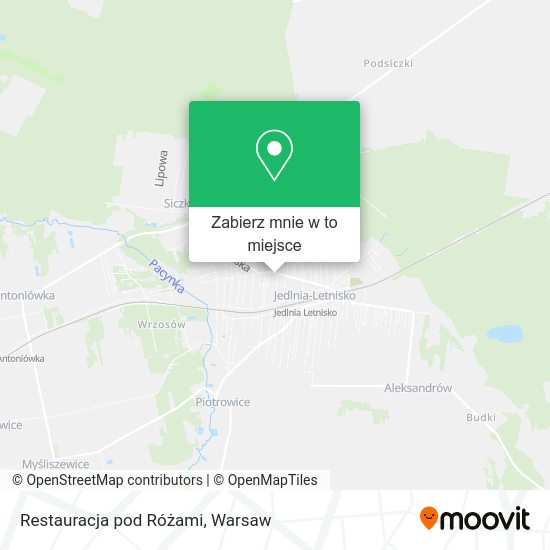 Mapa Restauracja pod Różami