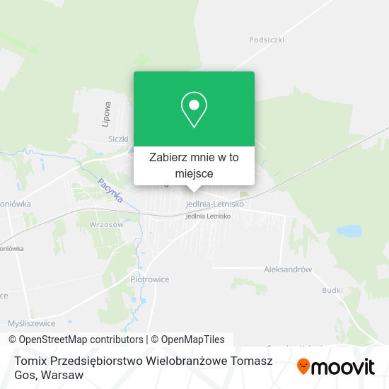 Mapa Tomix Przedsiębiorstwo Wielobranżowe Tomasz Gos