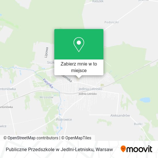 Mapa Publiczne Przedszkole w Jedlni-Letnisku