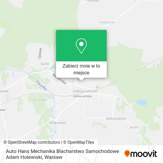 Mapa Auto Hans Mechanika Blacharstwo Samochodowe Adam Holewiski