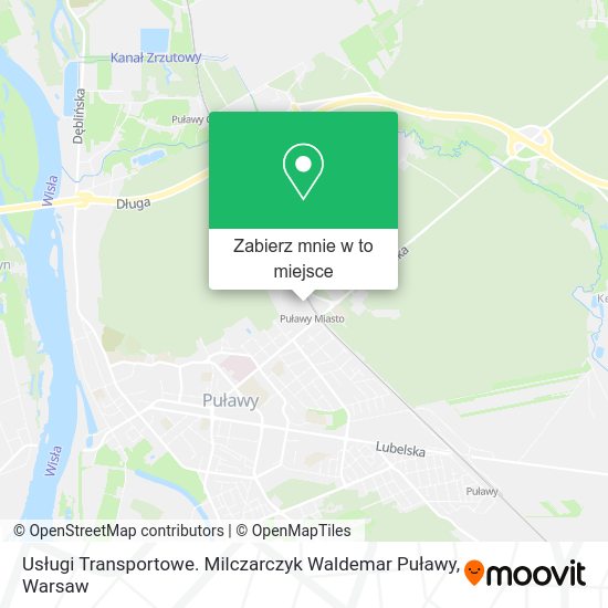 Mapa Usługi Transportowe. Milczarczyk Waldemar Puławy