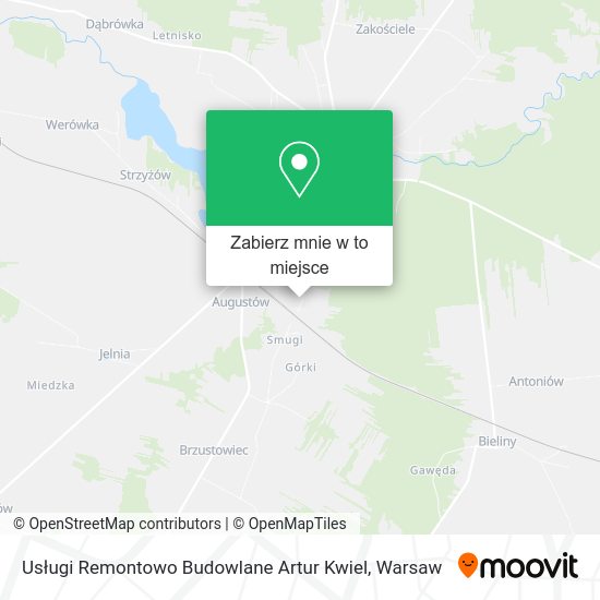 Mapa Usługi Remontowo Budowlane Artur Kwiel