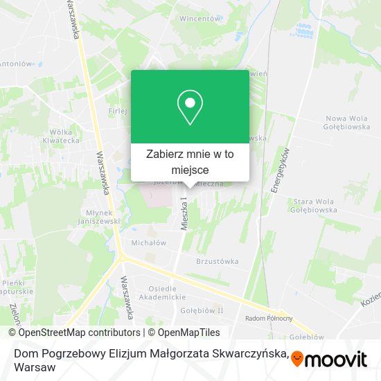 Mapa Dom Pogrzebowy Elizjum Małgorzata Skwarczyńska