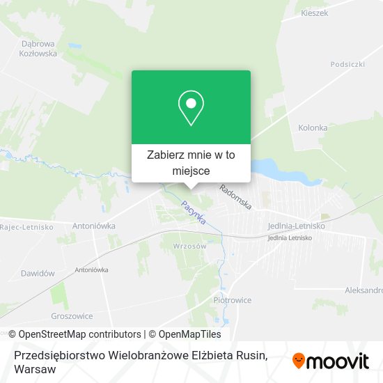 Mapa Przedsiębiorstwo Wielobranżowe Elżbieta Rusin