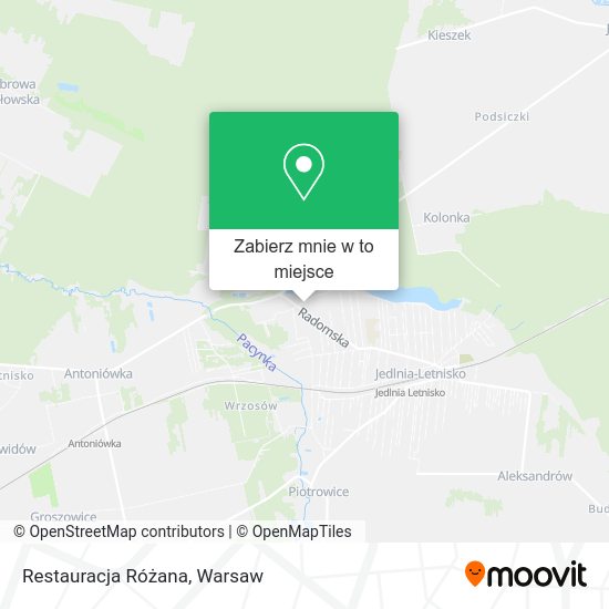 Mapa Restauracja Różana