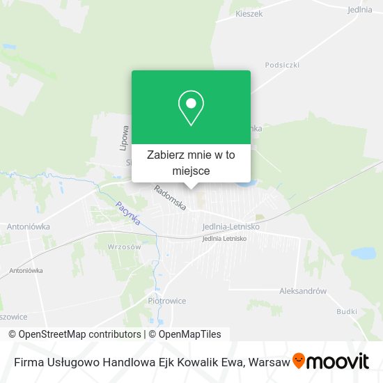 Mapa Firma Usługowo Handlowa Ejk Kowalik Ewa