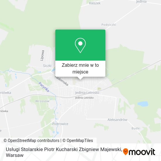 Mapa Usługi Stolarskie Piotr Kucharski Zbigniew Majewski