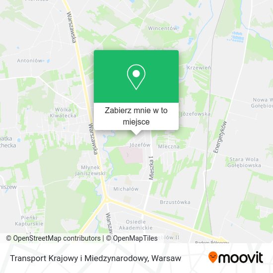 Mapa Transport Krajowy i Miedzynarodowy