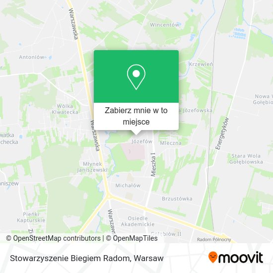 Mapa Stowarzyszenie Biegiem Radom